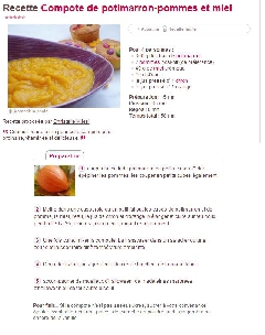 Cuisine - Compote de potimarron-pommes et miel