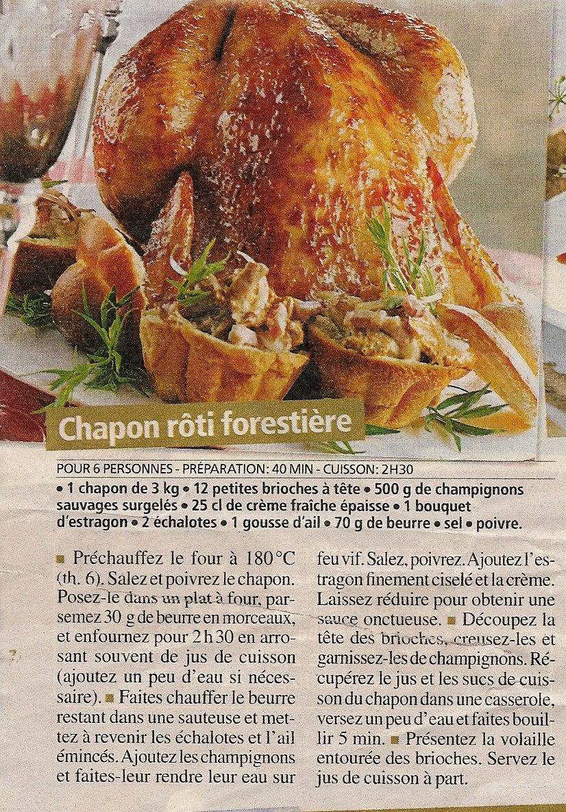 Cuisine - Chapon forestière