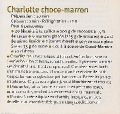 Cuisine - Charlotte choco-marron